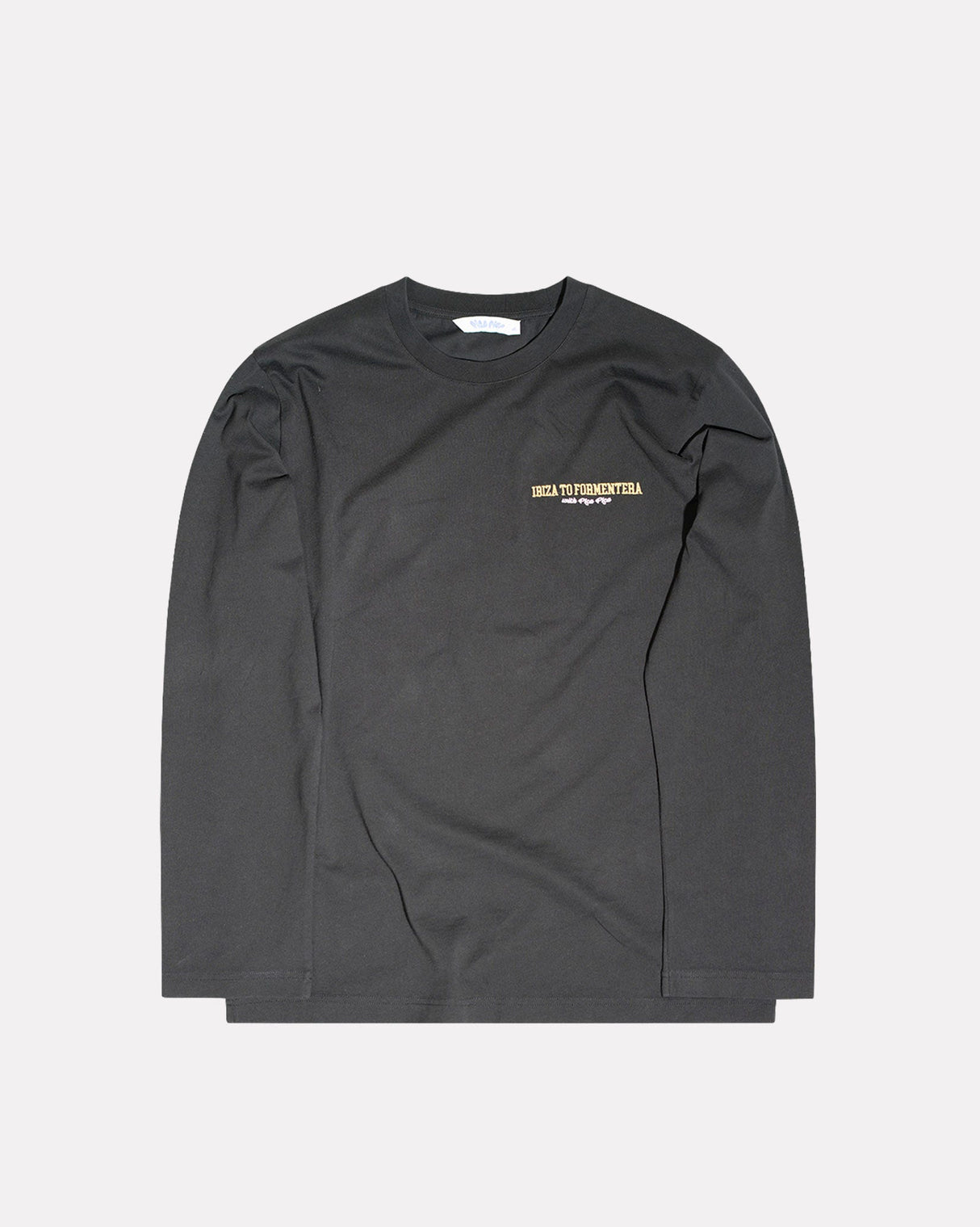 Black-'Sun'-Long-Sleeve-Graphic-T-Shirt