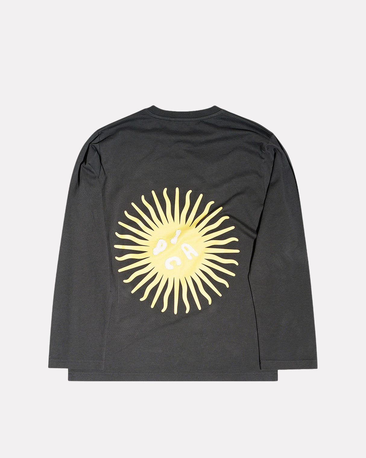 Black-'Sun'-Long-Sleeve-Graphic-T-Shirt