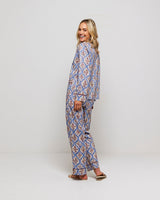 Blue-Pretty-Trellis-Cotton-Pyjama-Set