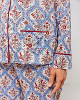 Blue Pretty Trellis Cotton Pyjama Set