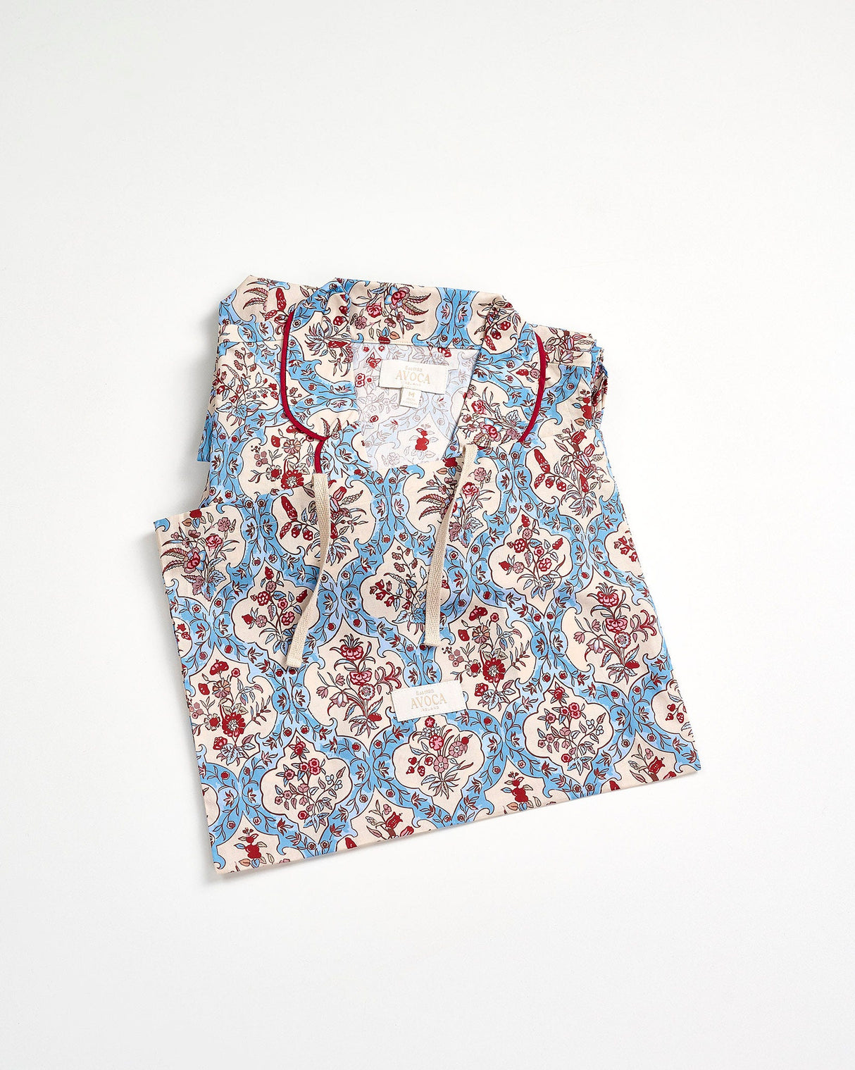 Blue Pretty Trellis Cotton Pyjama Set