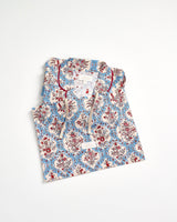 Blue Pretty Trellis Cotton Pyjama Set
