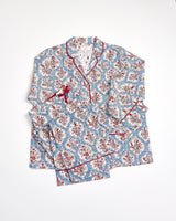 Blue Pretty Trellis Cotton Pyjama Set