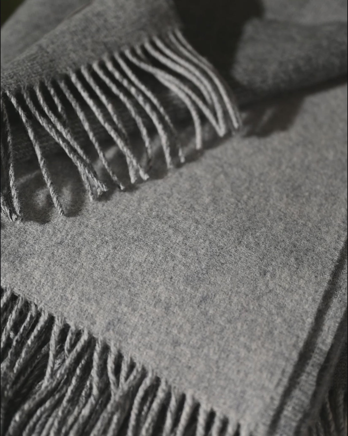 Charcoal Spectrum Double Sided Lambswool Throw
