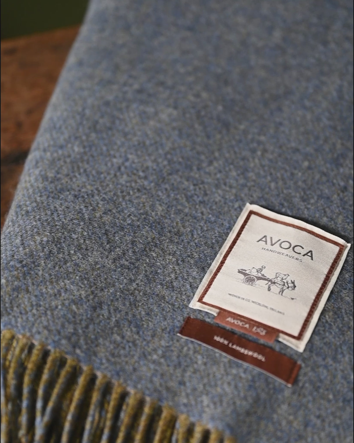 Antique Spectrum Double Sided Lambswool Throw