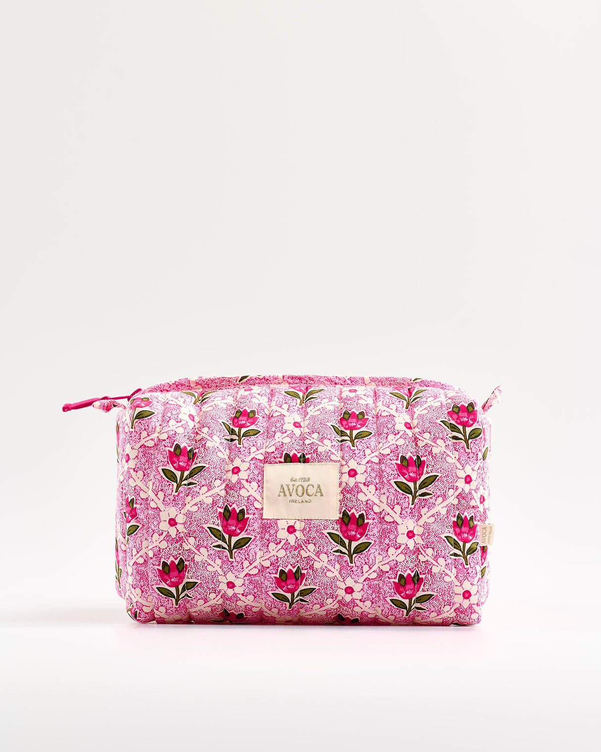 Pink-Tulip-Quilted-Cosmetic-Bag