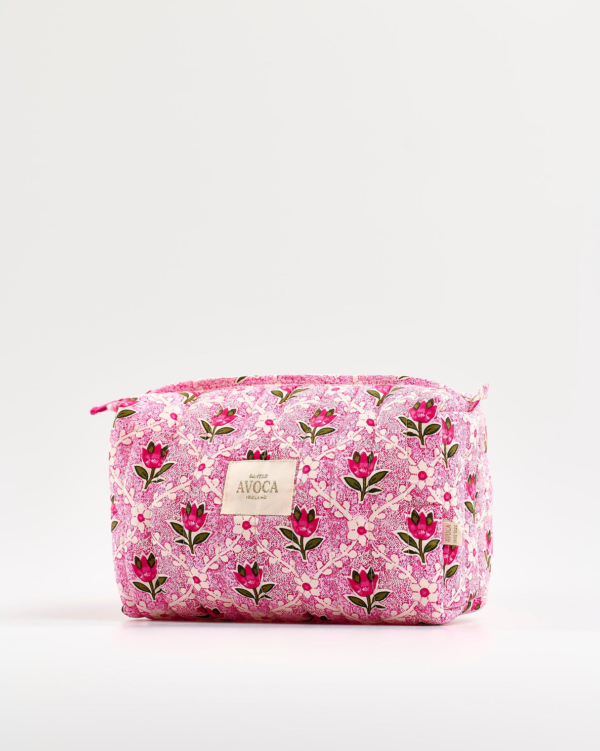 Pink-Tulip-Quilted-Cosmetic-Bag