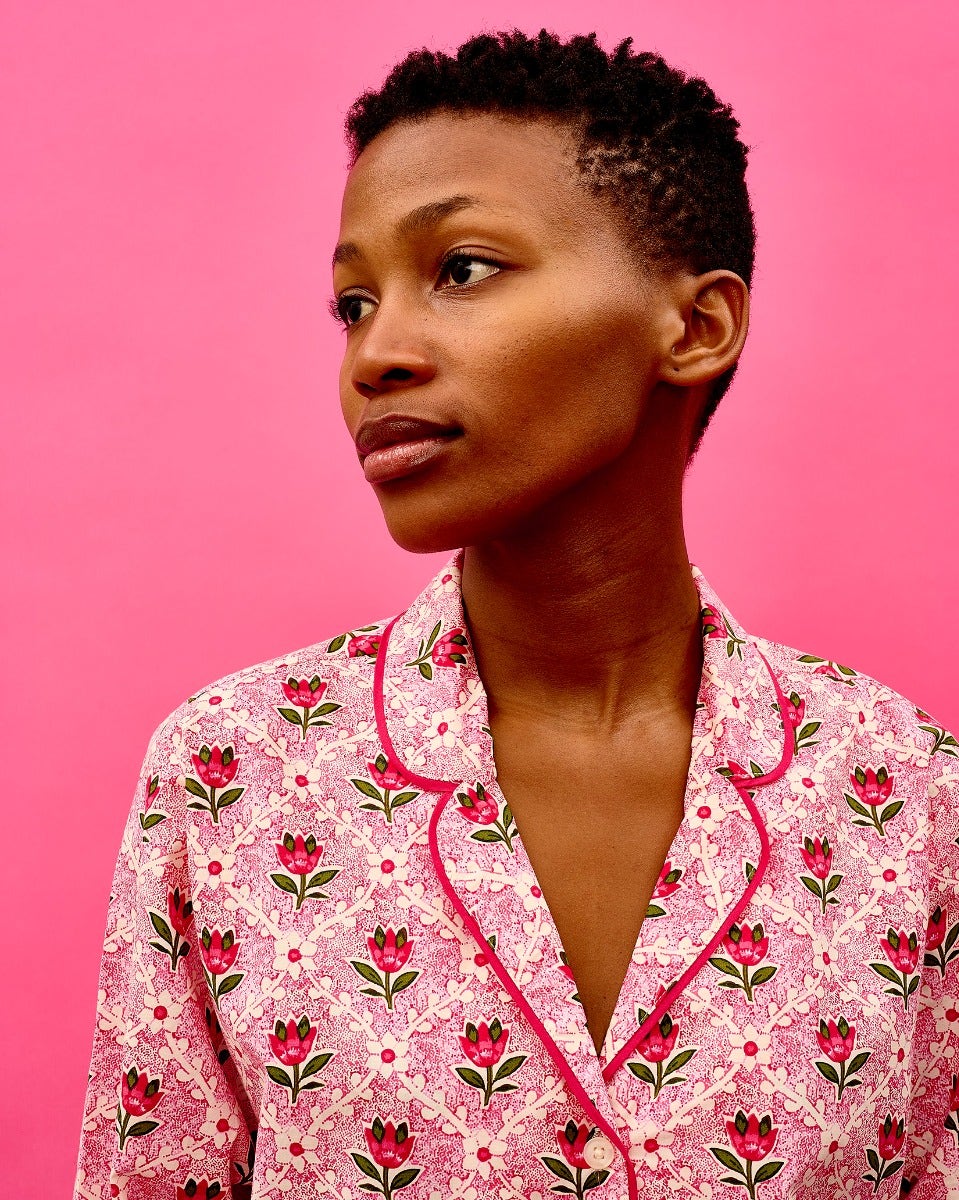 Pink Tulip Cotton Pyjama Set