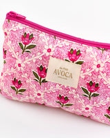 Pink Tulip Small Cosmetic Pouch