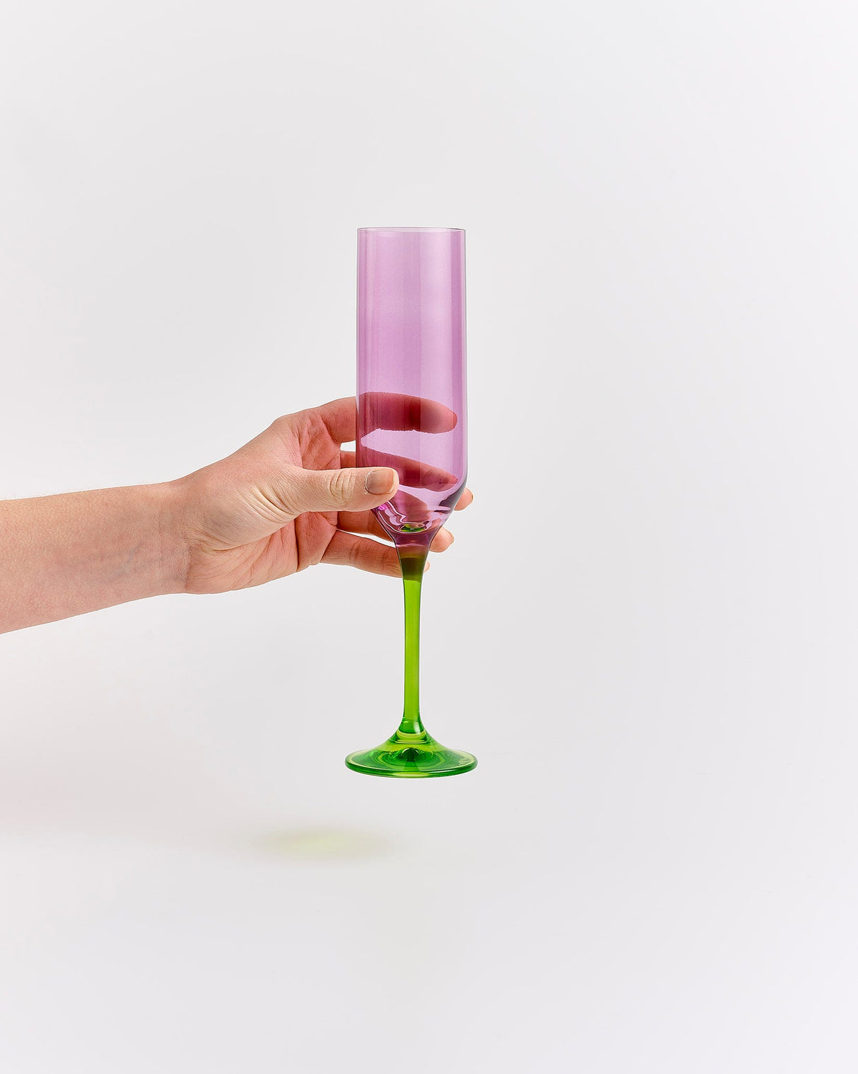 Purple-_-Green-Flute-Glass