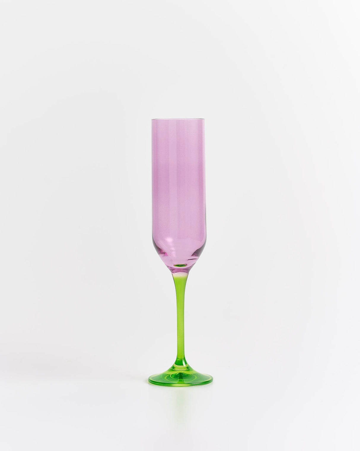Purple-_-Green-Flute-Glass