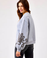 Grey-Melange-Quincy-Baloon-Sleeve-Sweatshirt