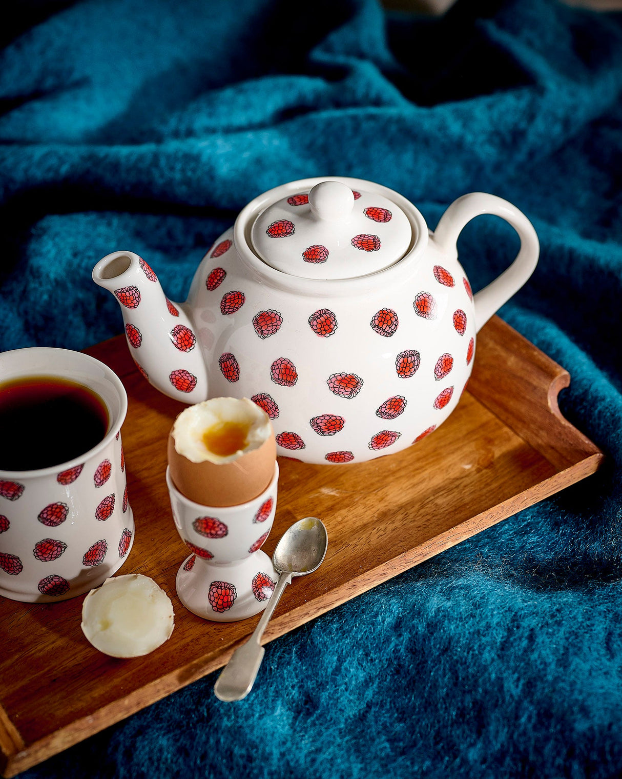 Raspberry Four Cup Teapot