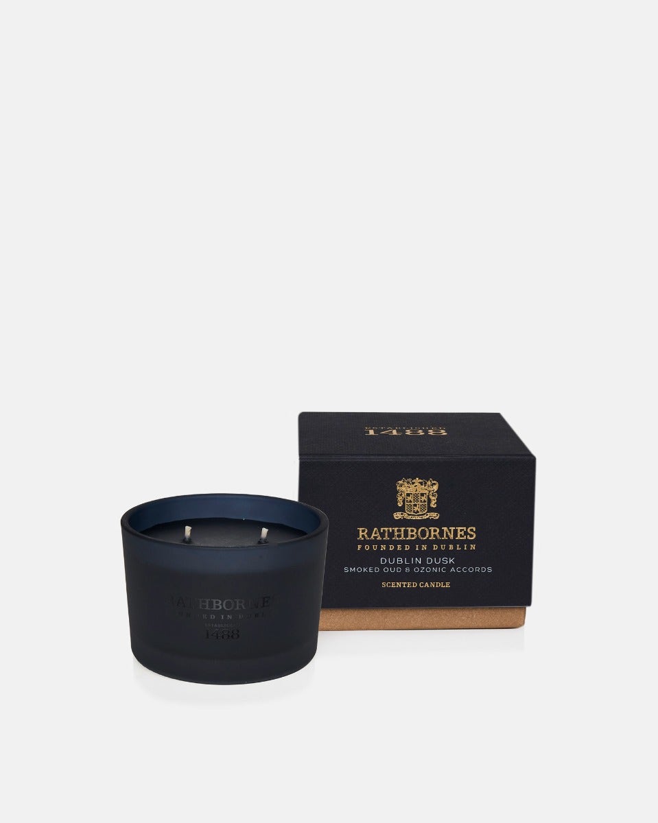 Dublin Dusk Smoked Oud & Ozonic Accord Classic 2 Wick Candle