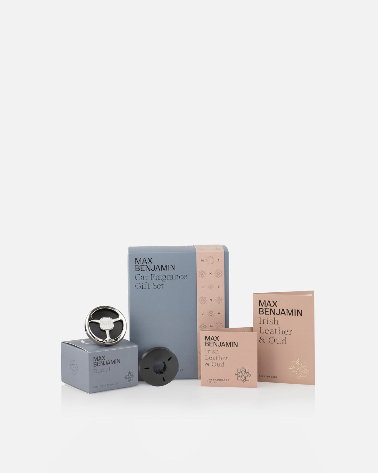Dodici & Irish Leather & Oud Car Fragrance Gift Set