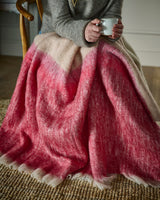 Red Ombre Mohair Throw