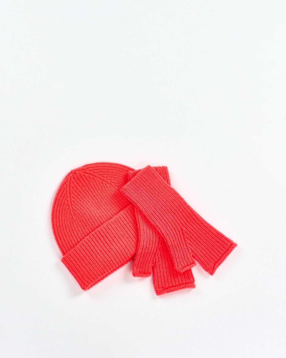 Neon Orange Lambswool Clyde Hat