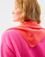 Neon Orange Lambswool Triangle Neck Tie Scarf