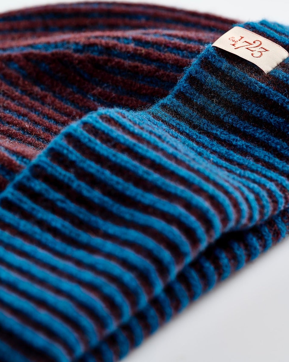 Diesel & Mustang Plaited Effect Lambswool Rib Beanie Hat