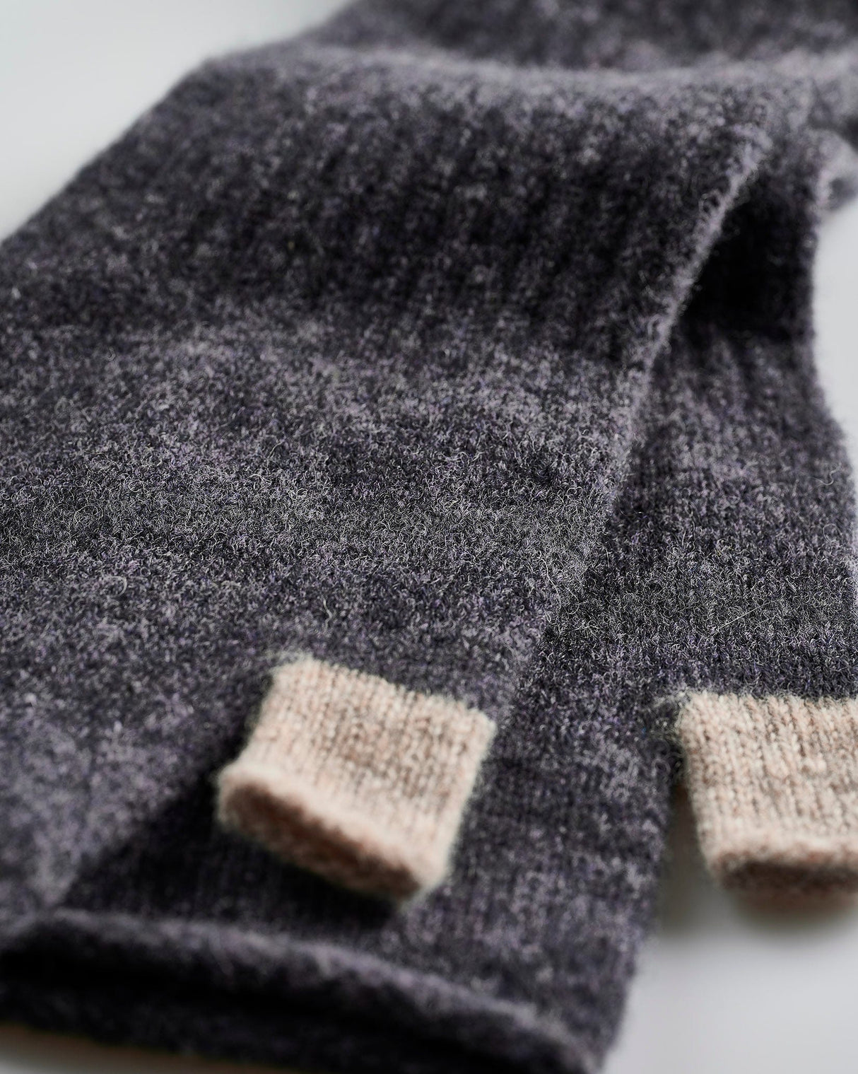 Grey-Neutral-Lambswool-Fingerless-Mittens