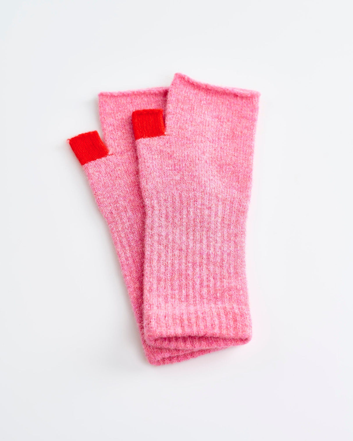 Nougat-Pink-Tartan-Lambswool-Fingerless-Mittens