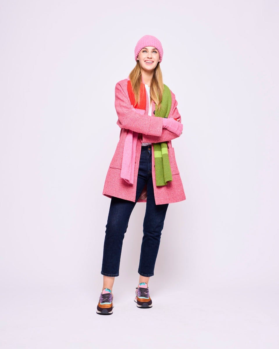 Nougat Pink Brushed Lambswool Rona Hat