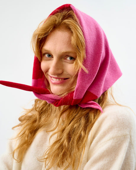 Bubblegum-Dubonnet-Lambswool-Scout-Stripe-Triangle-Scarf