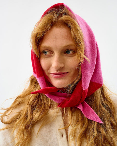 Bubblegum-Dubonnet-Lambswool-Scout-Stripe-Triangle-Scarf