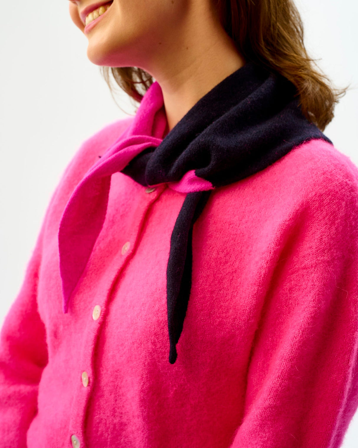 Navy-Neon-Pink-Lambswool-Scout-Stripe-Trangle-Scarf