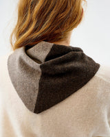 Vole & Cocoa Lambswool Scout Stripe Triangle Scarf