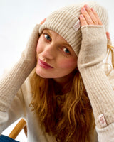 Linen Lambswool Fingerless Mittens