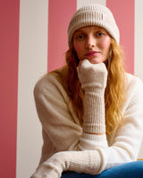 Linen Lambswool Fingerless Mittens