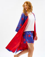 Red Stars Cotton Kimono
