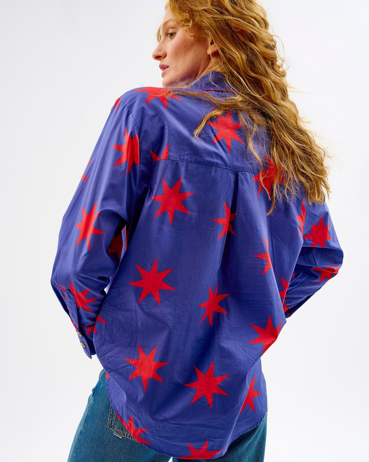 Red-Stars-Cotton-Relaxed-Fit-Shirt