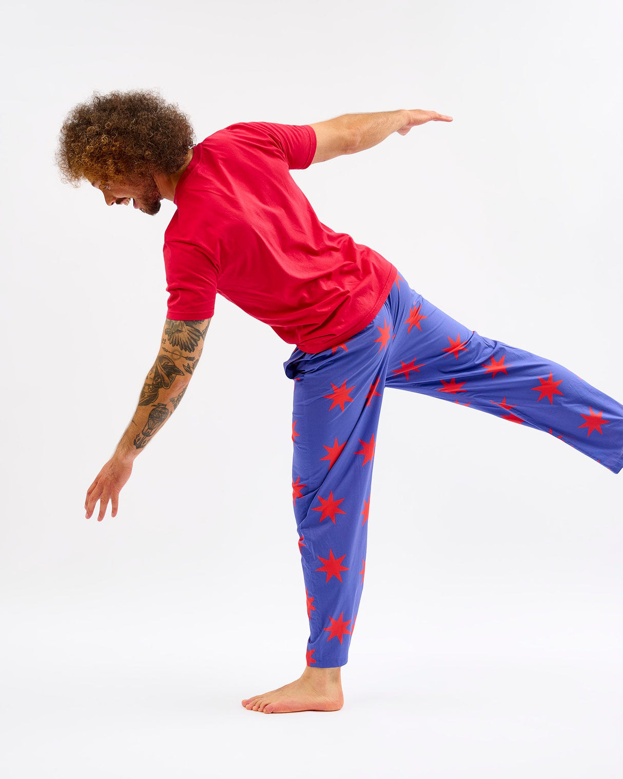 Red Stars Men's Cotton Bottoms
