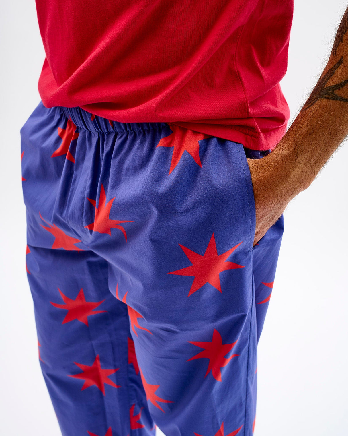 Red Stars Men's Cotton Bottoms