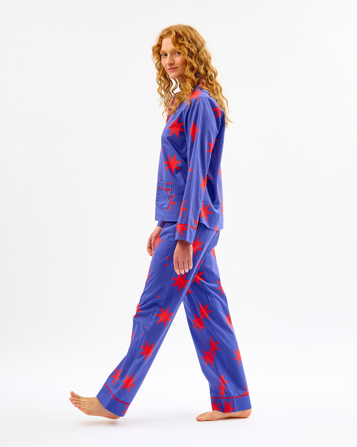 Red-Stars-Cotton-Pyjama-Set