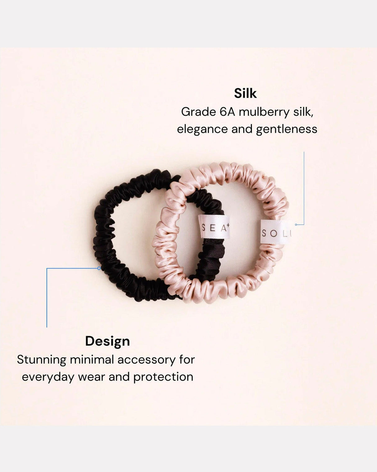 Silk Scrunchies - 3 Pack