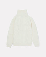 Cream-Aran-Merino-Wool-Zip-Knit-Cardigan