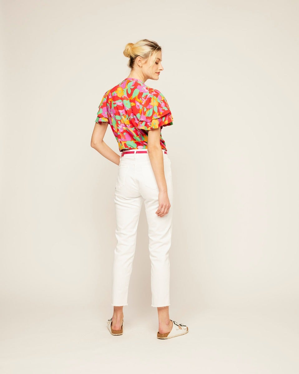 White True Cropped Slim Jeans