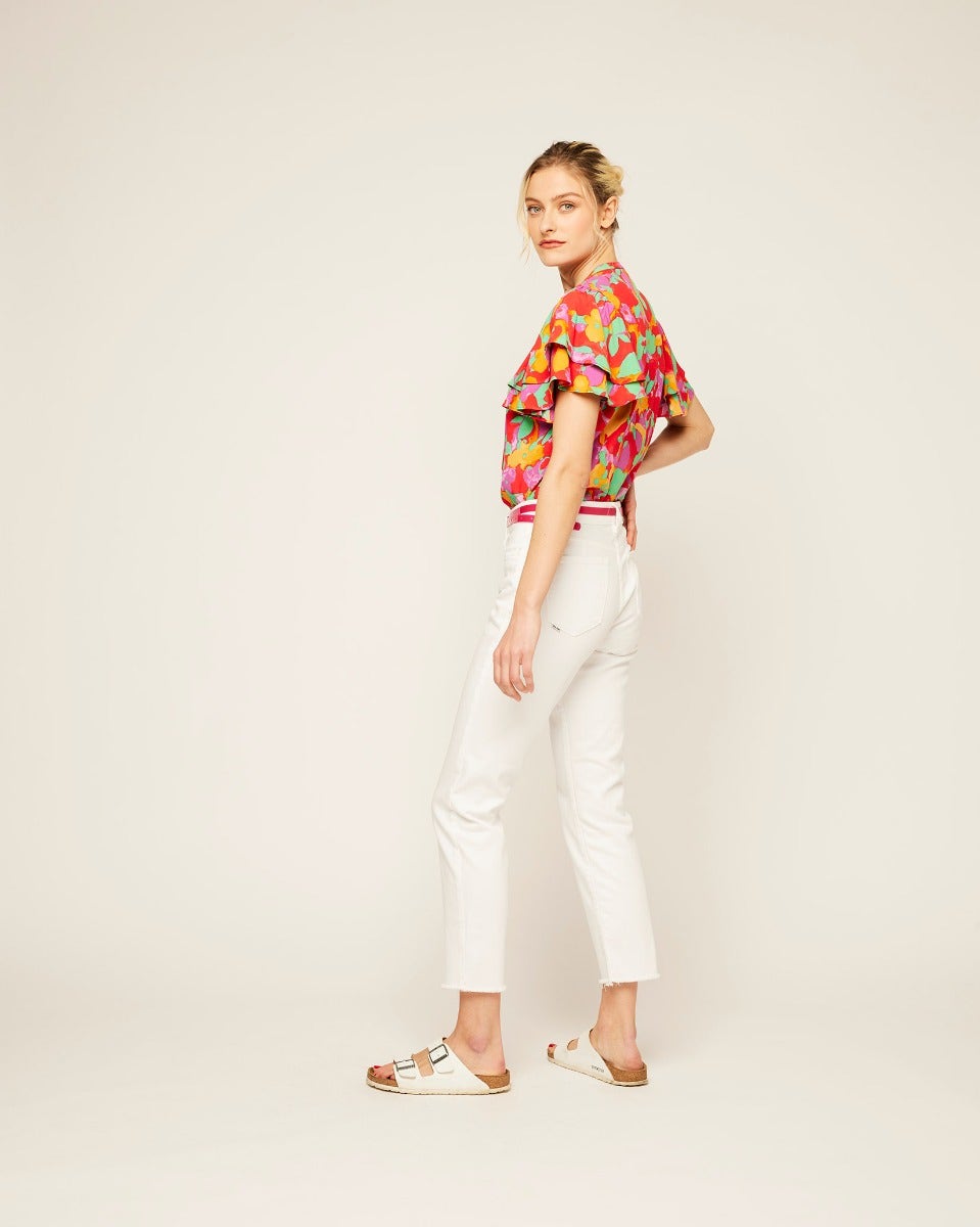 White True Cropped Slim Jeans