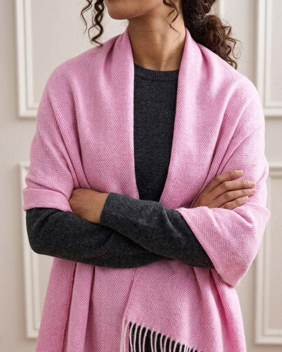 Dusty Pink Cashmere Wool Sandymount Scarf