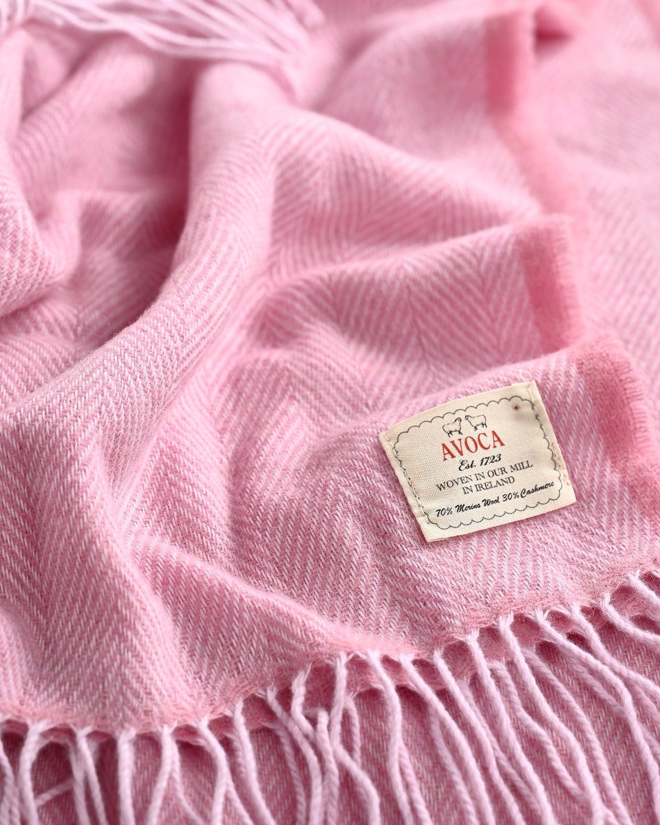 Dusty Pink Cashmere Wool Sandymount Scarf