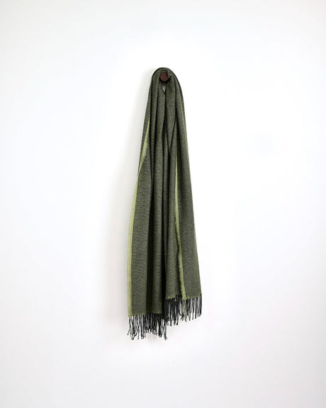 Olive Cashmere Wool Sandymount Scarf