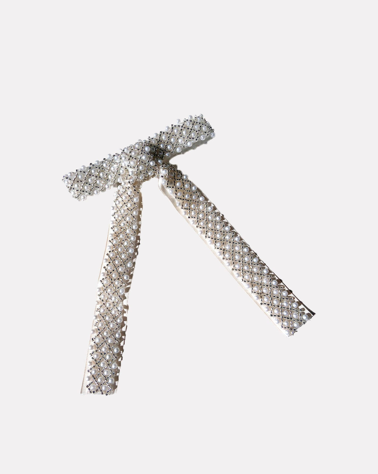 Pearl-Embellished-Bow-Hair-Clip