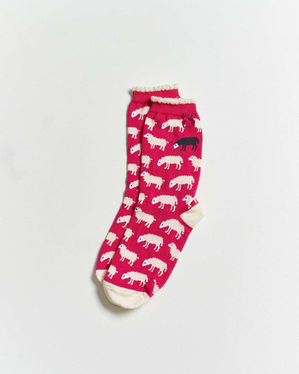 Sheep-On-Pink-Ankle-Socks