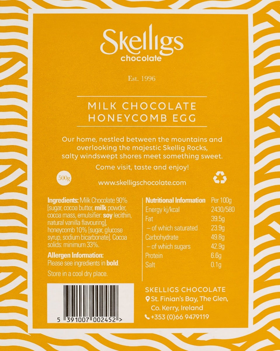Skelligs Milk Chocolate Honeycomb Egg