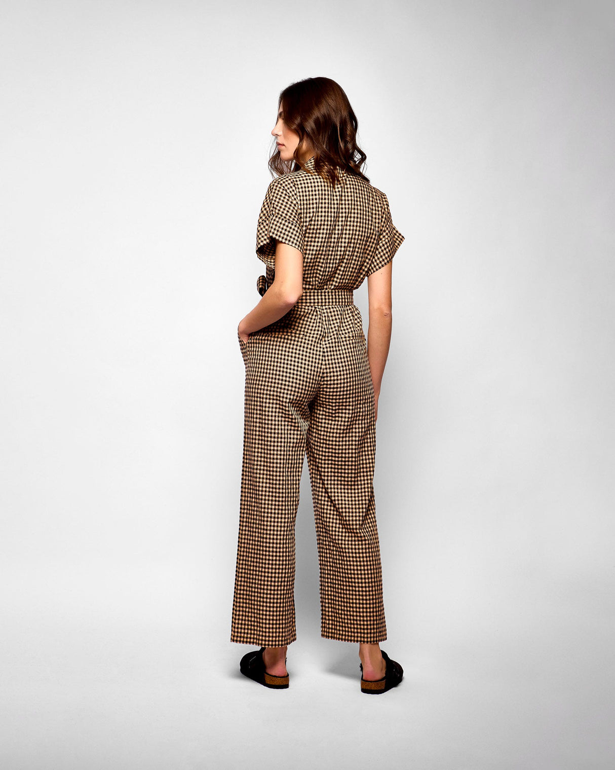 Black & White Gingham Elfie Jumpsuit
