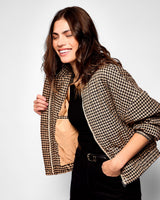 Black & White Gingham Padoue Bomber Jacket