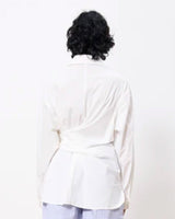 White Adia Wrap Detail Shirt